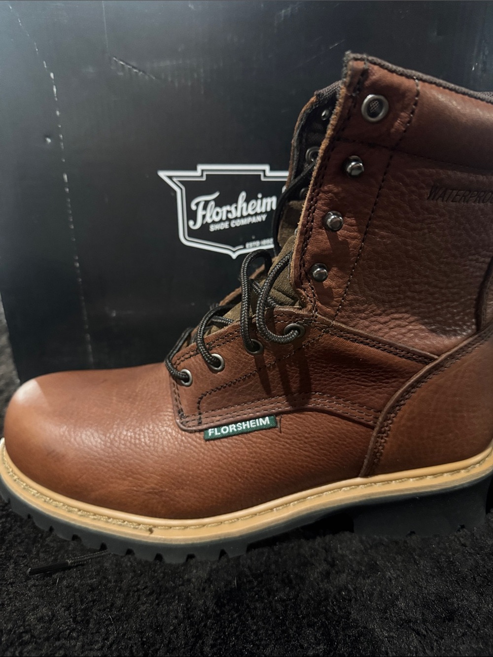 Florsheim Men's Composite Toe Waterproof Logger - Brown